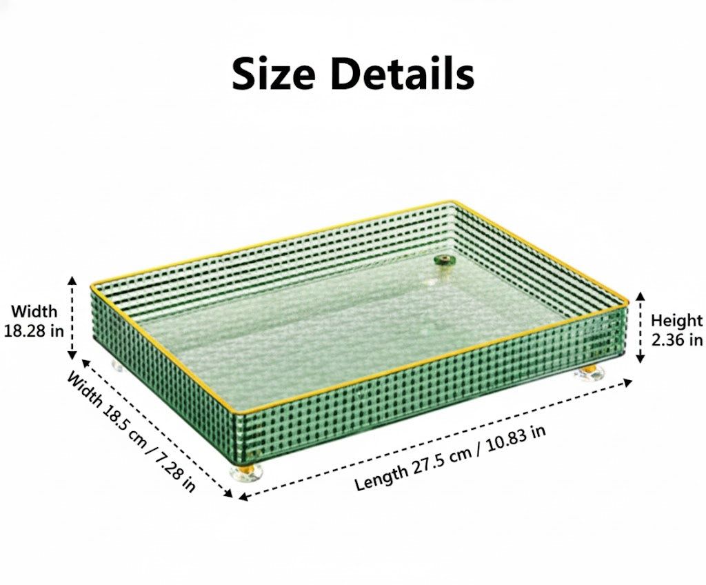 Luxurious Acrylic Vanity & Cosmetic Organizer Tray