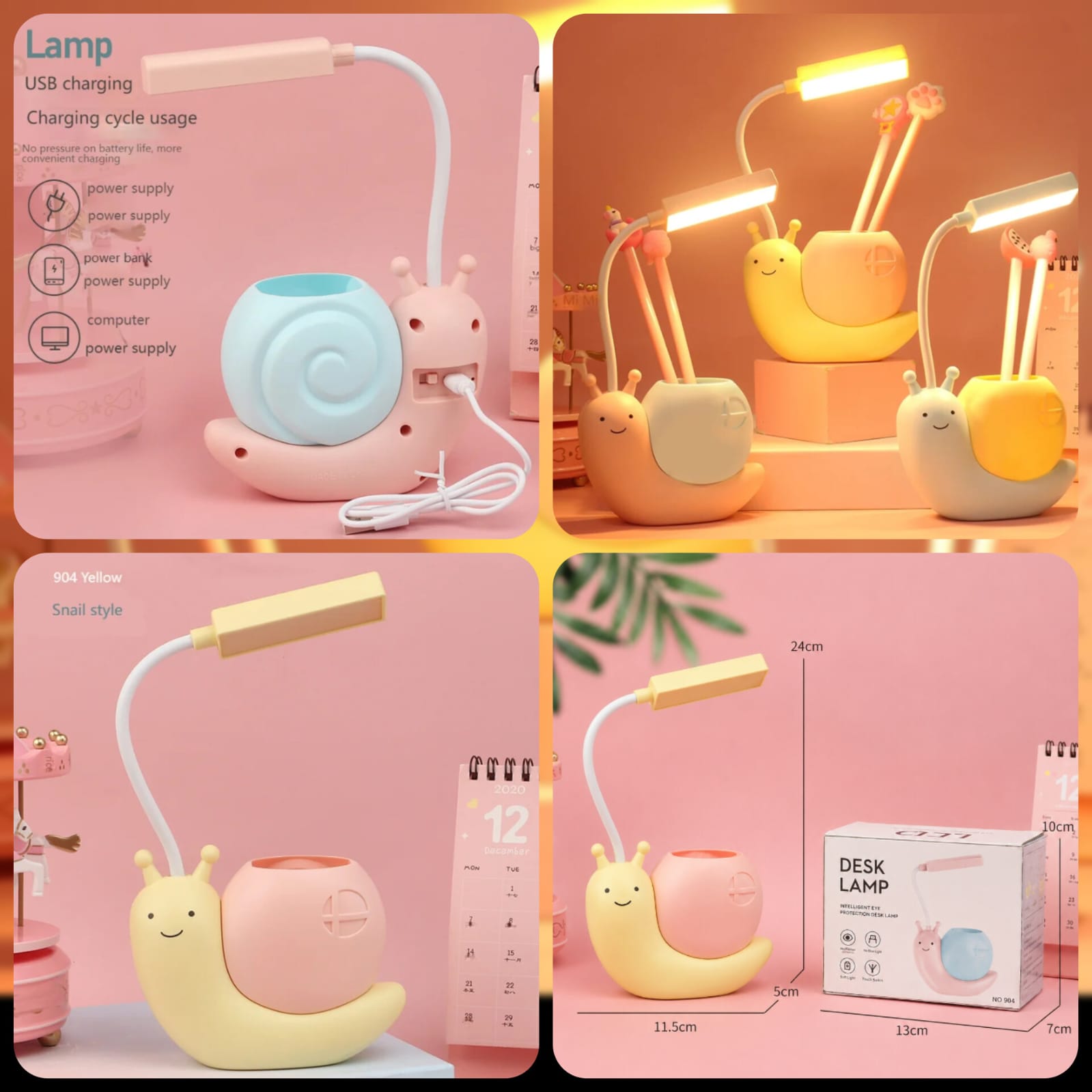 Aesthetic Snail Desk Lamp 🐌💡