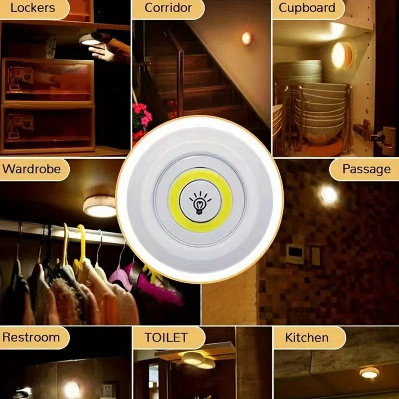Wireless Tap LED Light with Remote Control |cell Operated Stick On Light