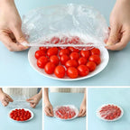 Elastic Food Storage Covers Set – Bear Drawstring Bag (Approx 100 Pcs)