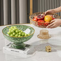 Acrylic Fruit Drain Dish – Decorative Fruit Bowl & Draining Serving Tray