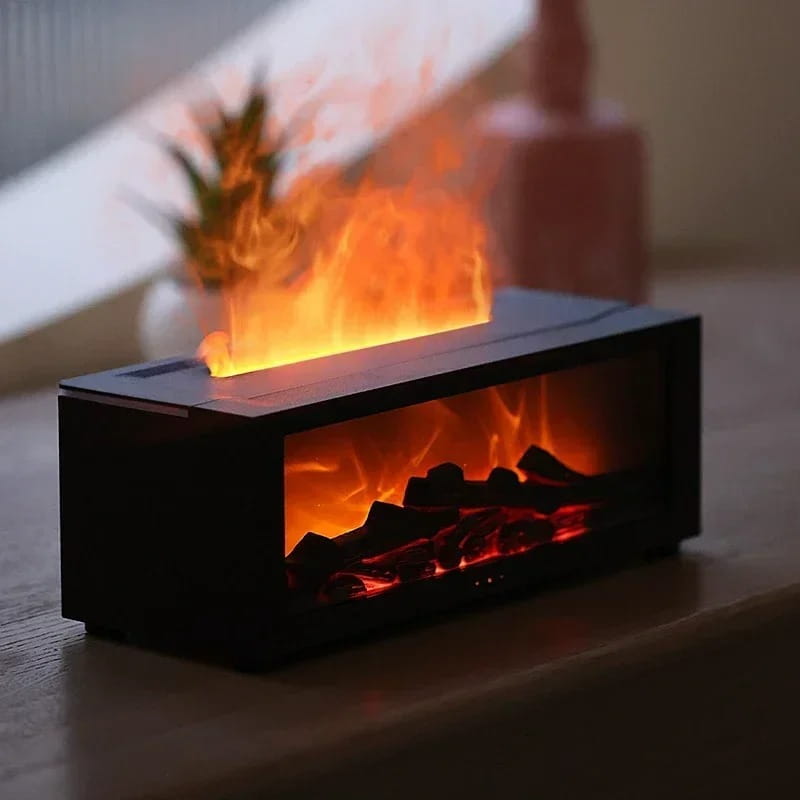 Fireplace Flame Humidifier & Essential Oil Aroma Diffuser