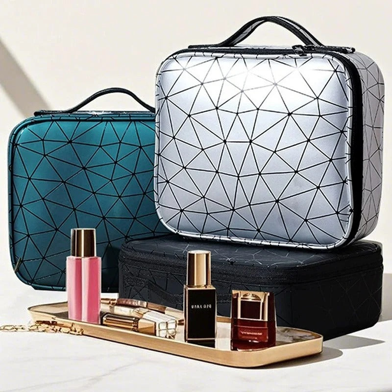 Diamond Cut Makeup Cosmetic Bag
