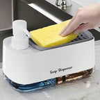2-in-1 Hand & Dish Soap Pump Dispenser with Sponge Holder