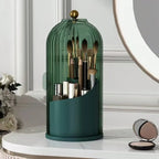 Luxury Makeup Brush Organizer with Dustproof Cover | Aesthetic Vanity Storage
