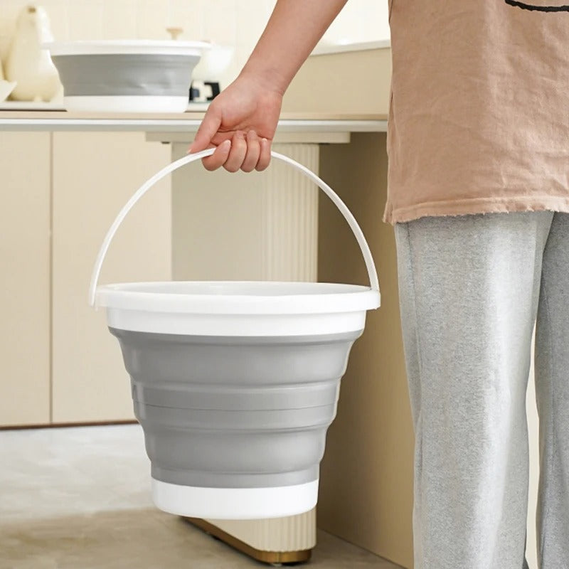 Silicone Folding Basket | Collapsible Multi-Purpose Bucket with Handle