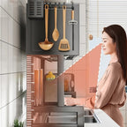 Over the Sink Cabinet Dish Drying Rack | Multifunctional Kitchen Storage Organizer with Dustproof Sliding Cover