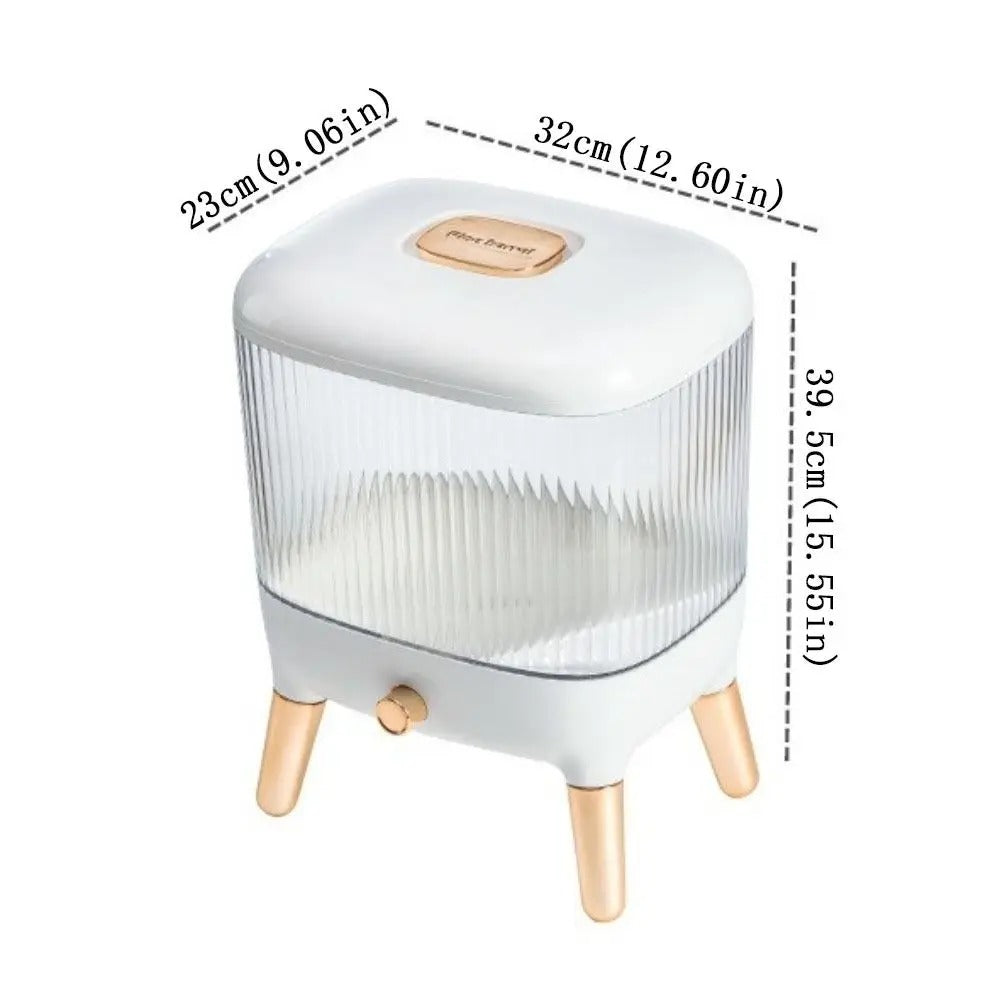 10Kg Rice Storage Container with Lid – Airtight Grain & Flour Organizer for Kitchen Pantry