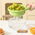 Plastic Drain Basket Colander with Handle – Fruit & Vegetable Strainer