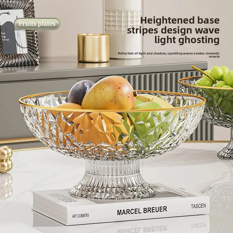 Acrylic Fruit Drain Dish – Decorative Fruit Bowl & Draining Serving Tray