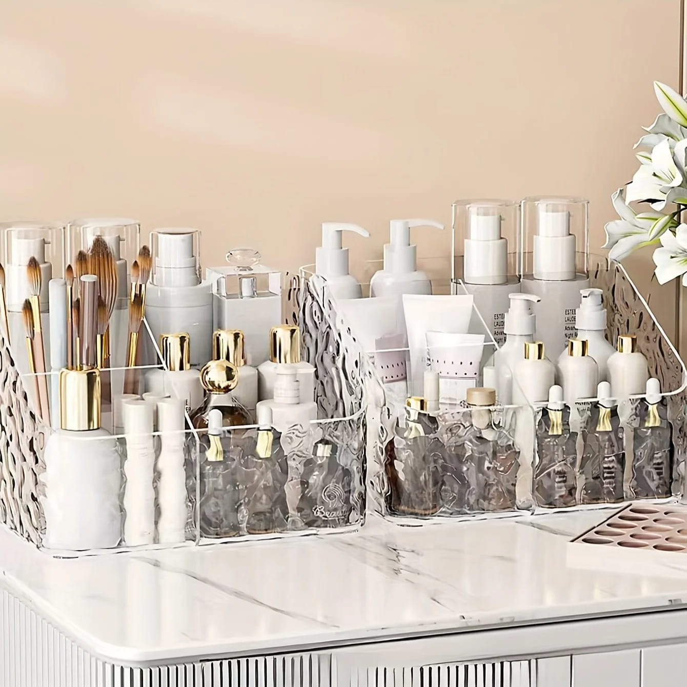 Multi-Functional Desktop Acrylic Cosmetic Storage Organizer – Makeup & Beauty Organizer