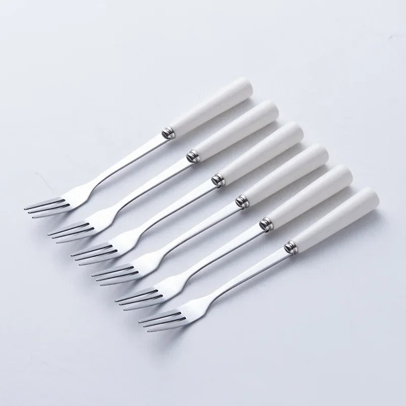 Elegant Ceramic Cutlery Set with Holders