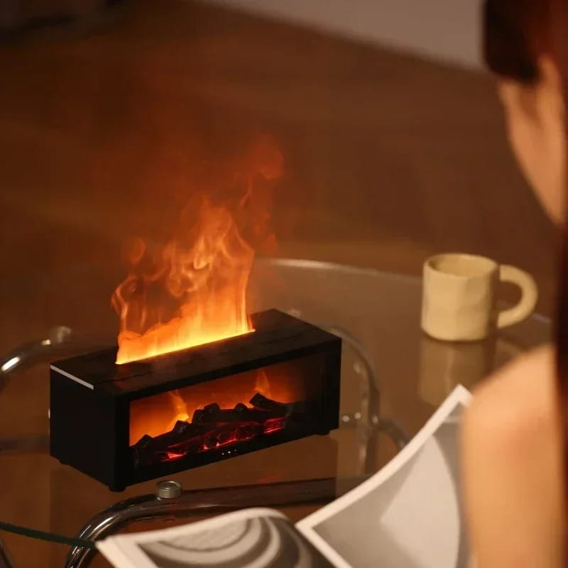 Fireplace Flame Humidifier & Essential Oil Aroma Diffuser