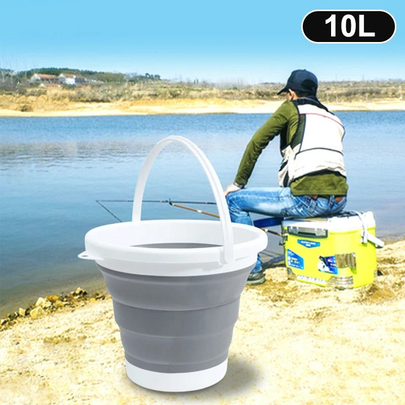 Silicone Folding Basket | Collapsible Multi-Purpose Bucket with Handle