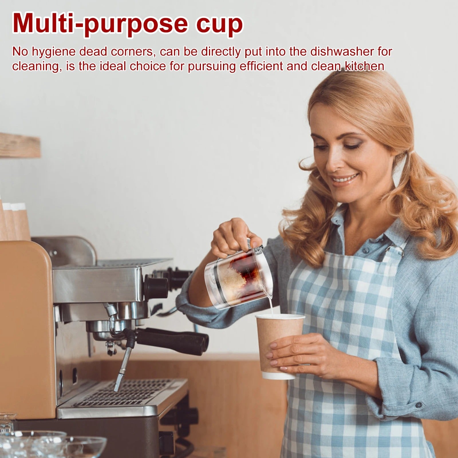 Acrylic 4-in-1 Measuring Cup – Adjustable Kitchen Measuring Cup 250ml