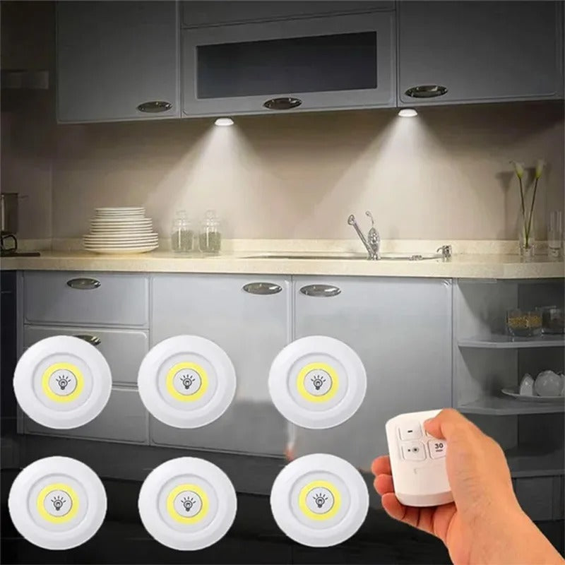 Wireless Tap LED Light with Remote Control |cell Operated Stick On Light