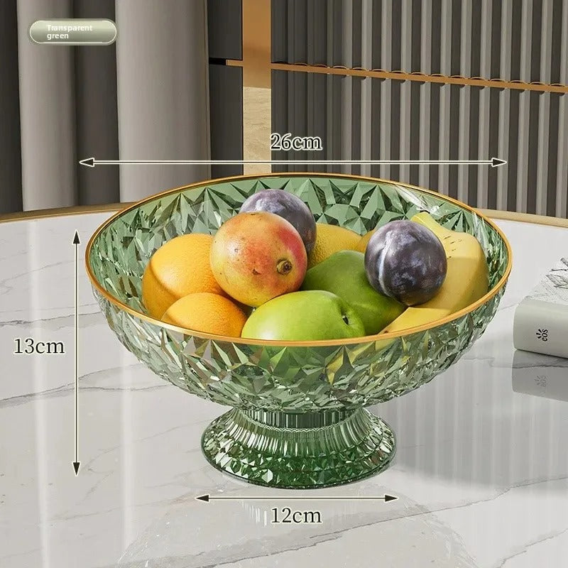 Acrylic Fruit Drain Dish – Decorative Fruit Bowl & Draining Serving Tray