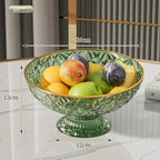 Acrylic Fruit Drain Dish – Decorative Fruit Bowl & Draining Serving Tray