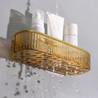 Wall Mounted Acrylic Bathroom Shelf – No-Drill Shower & Storage Organizer
