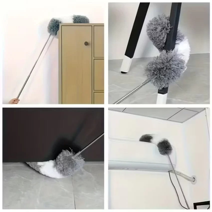 Foldable Cleaning Duster with Handle