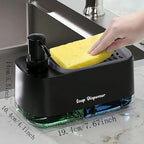 2-in-1 Hand & Dish Soap Pump Dispenser with Sponge Holder