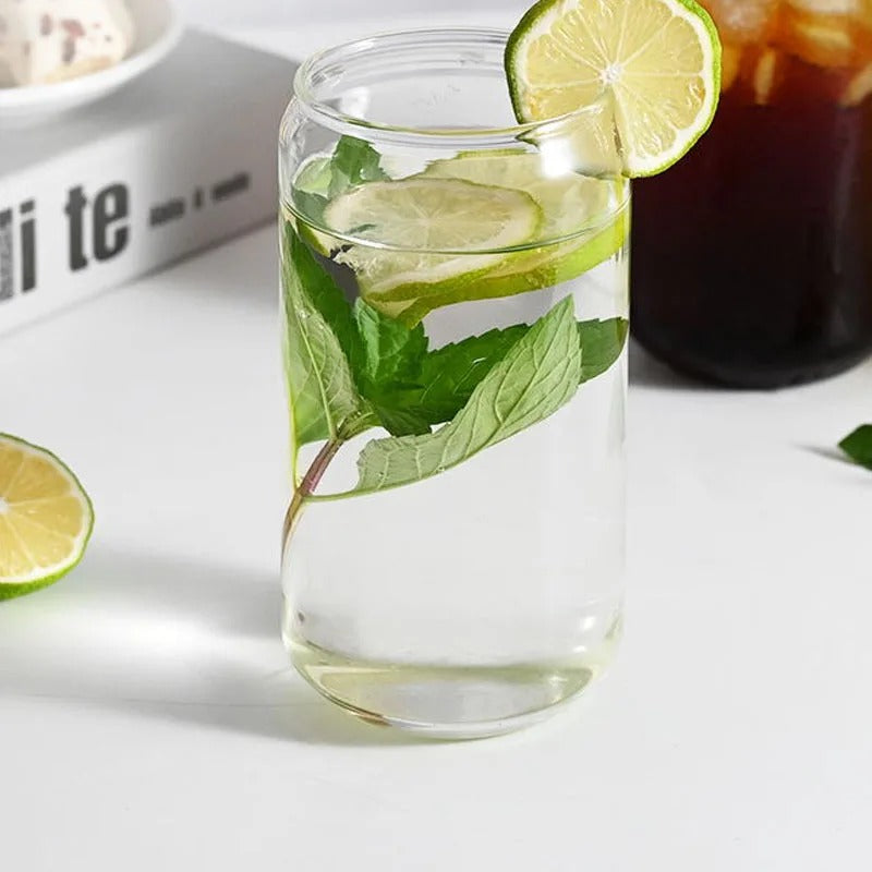 500ml Aesthetic Glass Jar with Bamboo Lid & Straw | Reusable Drink Bottle
