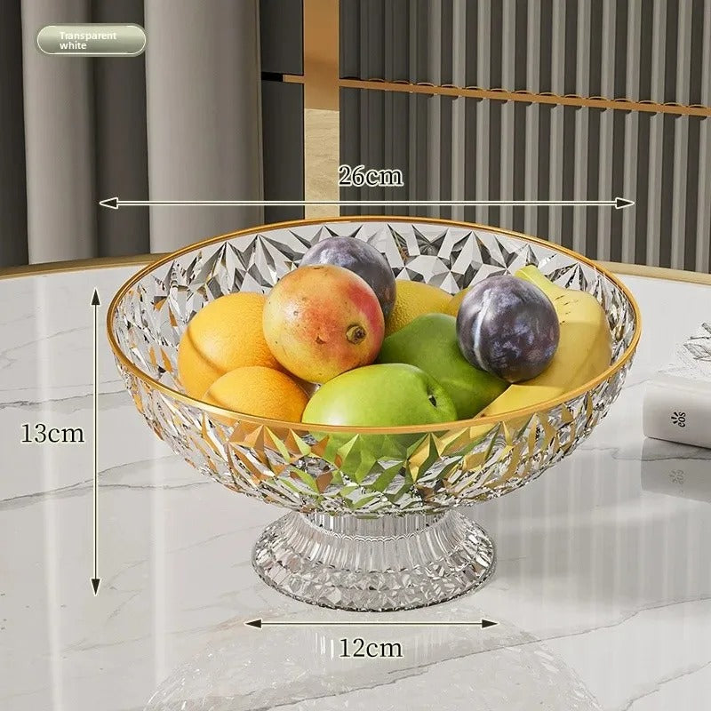 Acrylic Fruit Drain Dish – Decorative Fruit Bowl & Draining Serving Tray