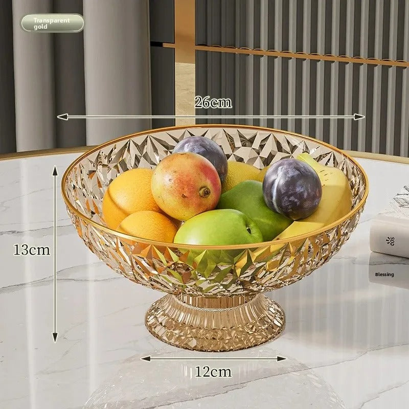 Acrylic Fruit Drain Dish – Decorative Fruit Bowl & Draining Serving Tray