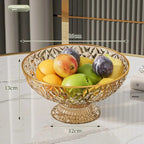 Acrylic Fruit Drain Dish – Decorative Fruit Bowl & Draining Serving Tray