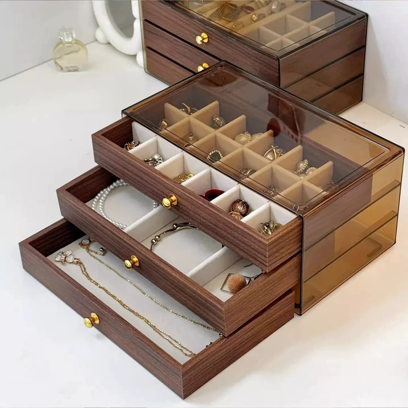 Acrylic Wooden Jewellery Box