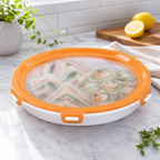 Portable Snack Tray with Lid – Reusable Food Storage & Serving Tray for Fruits, Snacks & Meal Prep