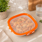 Portable Snack Tray with Lid – Reusable Food Storage & Serving Tray for Fruits, Snacks & Meal Prep