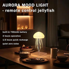 Aurora Jellyfish Mood Light | Rechargeable LED Night Lamp with Remote Control