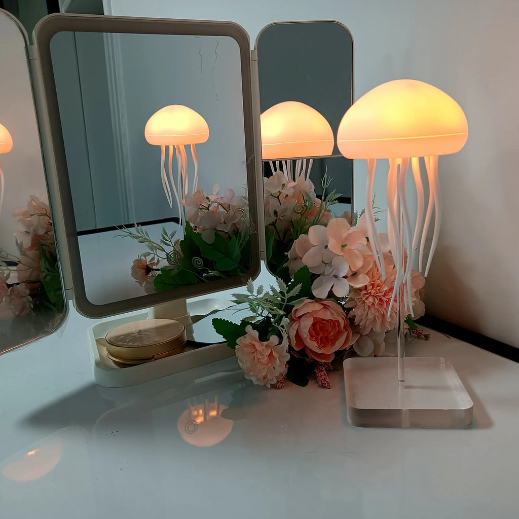 Aurora Jellyfish Mood Light | Rechargeable LED Night Lamp with Remote Control