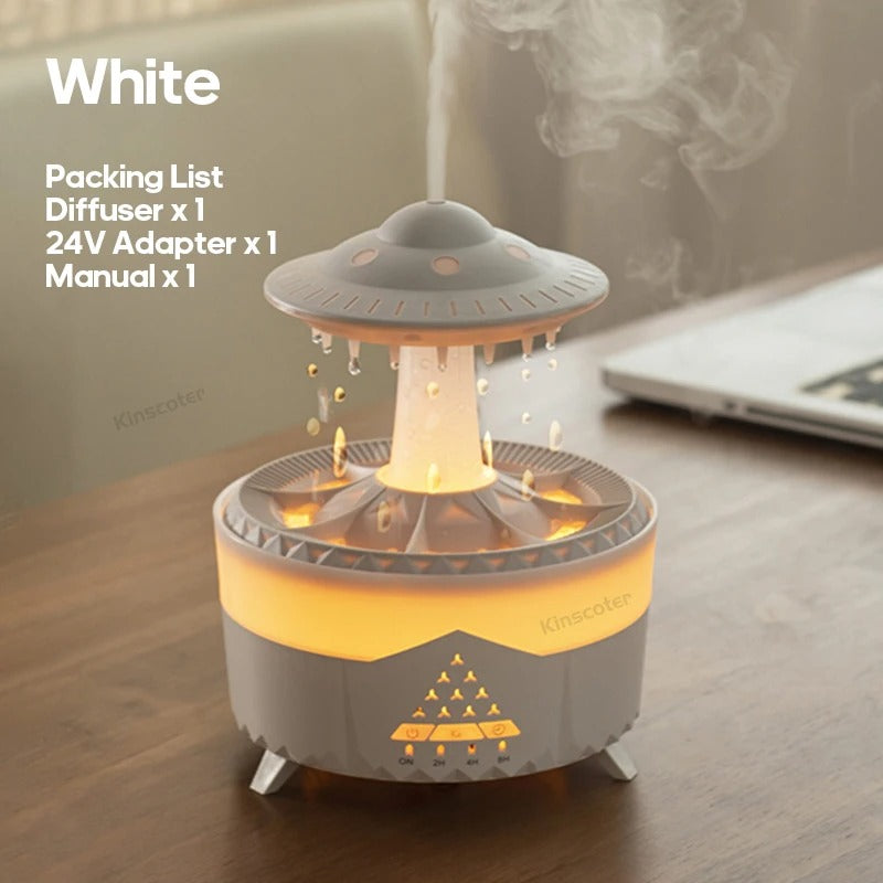 Raindrop Aroma Humidifier | Essential Oil Diffuser with Ambient Light & Remote