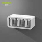 Eco-Modern Wall-Mounted Spice Rack – 3-Drawer Organizer with Precision Spoons