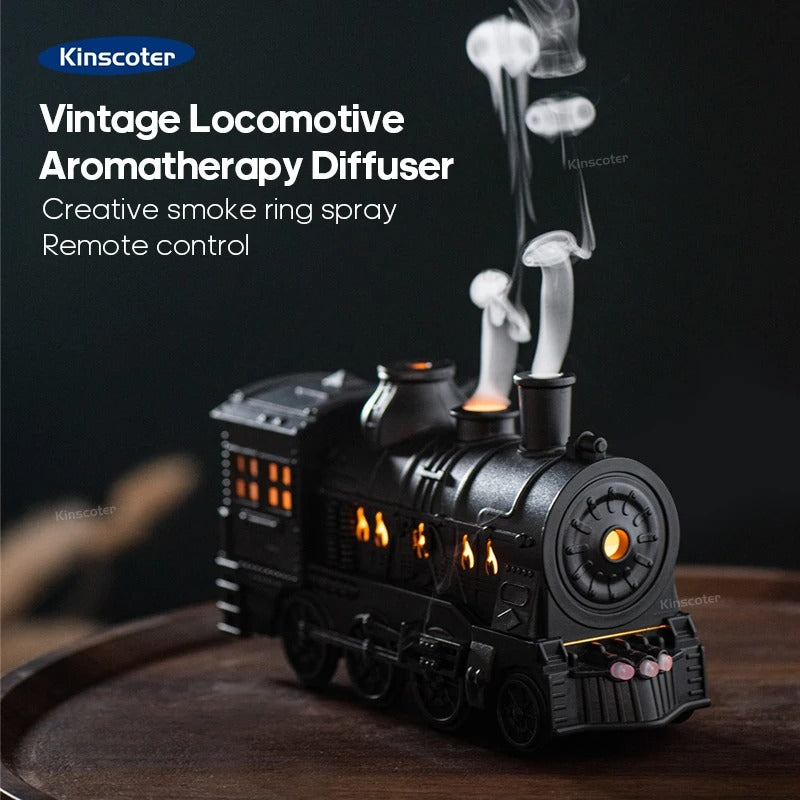 Train-Shaped Aroma Diffuser | Decorative Steam Humidifier with Remote Control