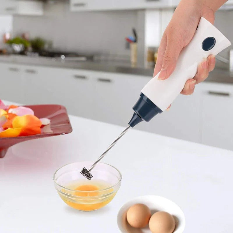 Electric Handheld Milk Frother – Automatic Foam Maker for Coffee, Lattes & Eggs (Rechargeable)
