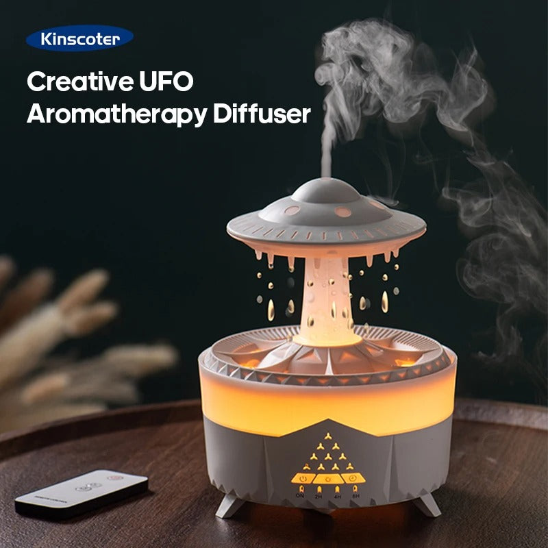 Raindrop Aroma Humidifier | Essential Oil Diffuser with Ambient Light & Remote