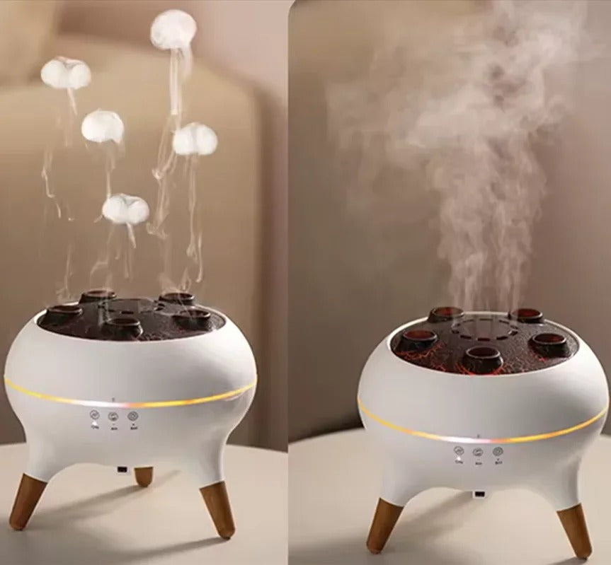 Dynamic Jellyfish Aroma Diffuser | Sound Reactive Mist & Ambient Light Humidifier