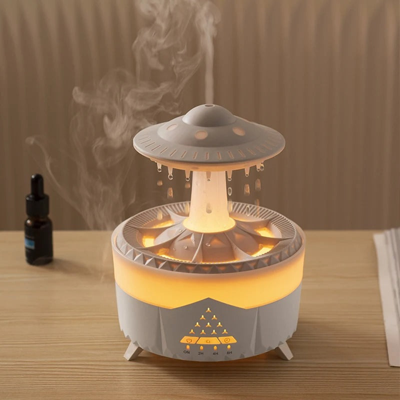 Raindrop Aroma Humidifier | Essential Oil Diffuser with Ambient Light & Remote