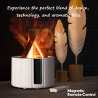 Simulated Flame Aroma Diffuser | 280ml Ultrasonic Humidifier with Remote Control