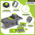 Multi-Function Vegetable Chopper Set | 22-in-1 Manual Slicer, Dicer & Grater with Container