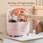 Dustproof Makeup Organizer with Drawers | Cosmetic Storage Box with Clear Cover