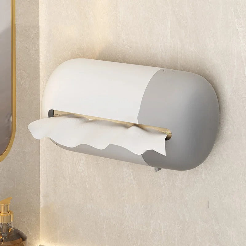 Wall Mounted Paper Towel Holder | Modern Tissue & Kitchen Roll Dispenser (22.5cm)