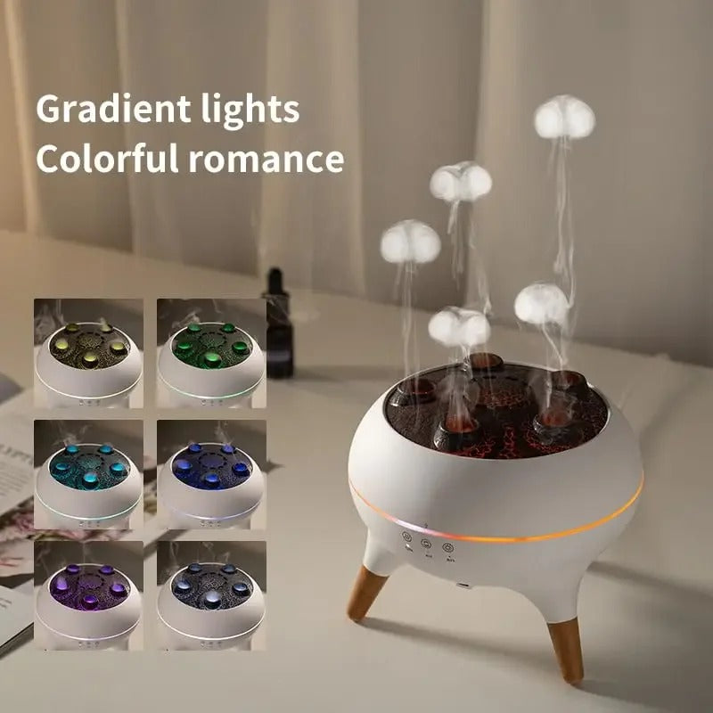 Dynamic Jellyfish Aroma Diffuser | Sound Reactive Mist & Ambient Light Humidifier