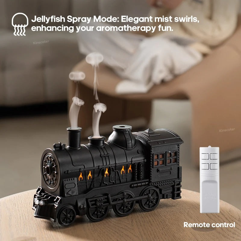 Train-Shaped Aroma Diffuser | Decorative Steam Humidifier with Remote Control