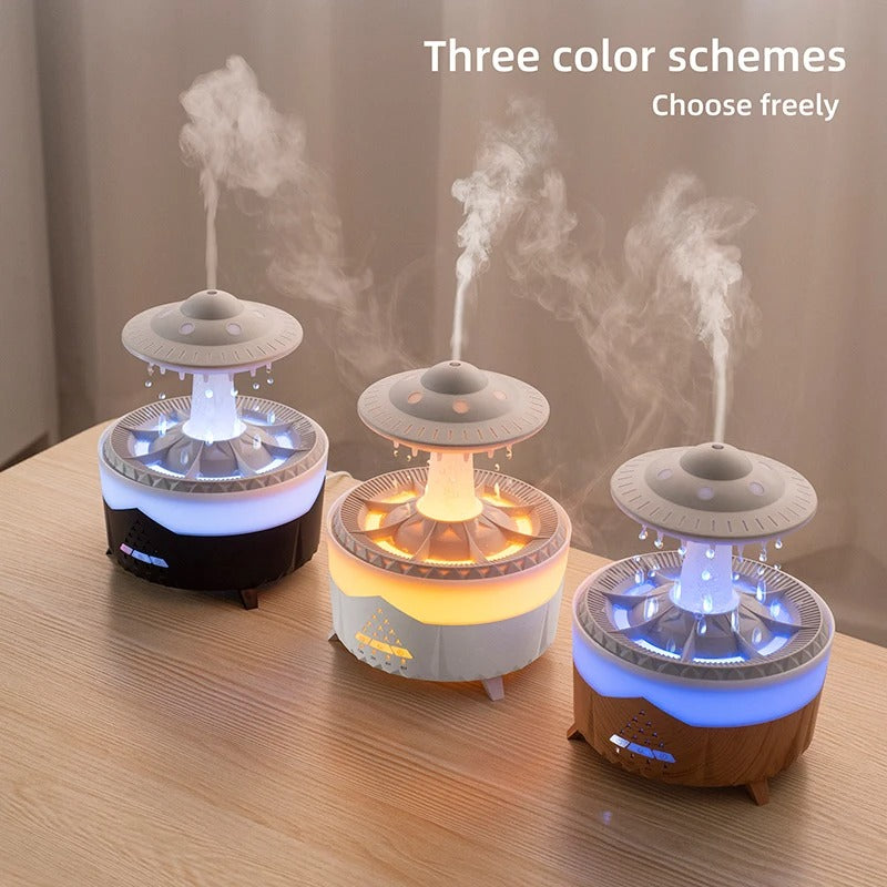 Raindrop Aroma Humidifier | Essential Oil Diffuser with Ambient Light & Remote