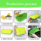 Silicone Honeycomb Ice Cube Tray with Lid | Flexible Hexagon Ice Mold