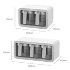 Eco-Modern Wall-Mounted Spice Rack – 3-Drawer Organizer with Precision Spoons